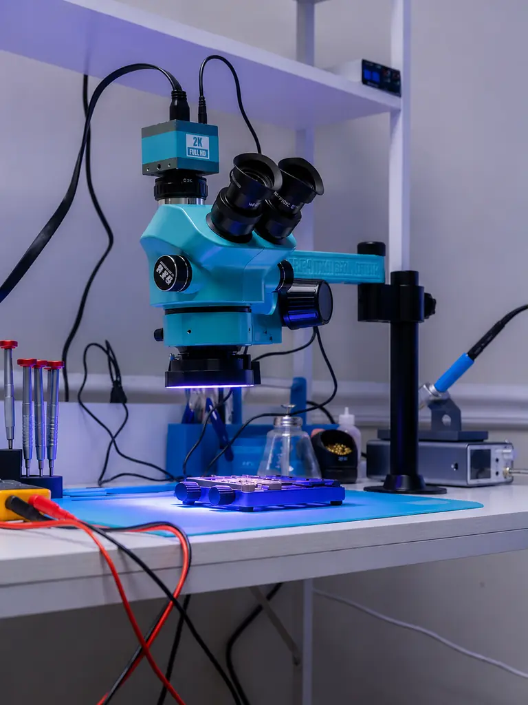 Microsoldering — Macro · component on PCB